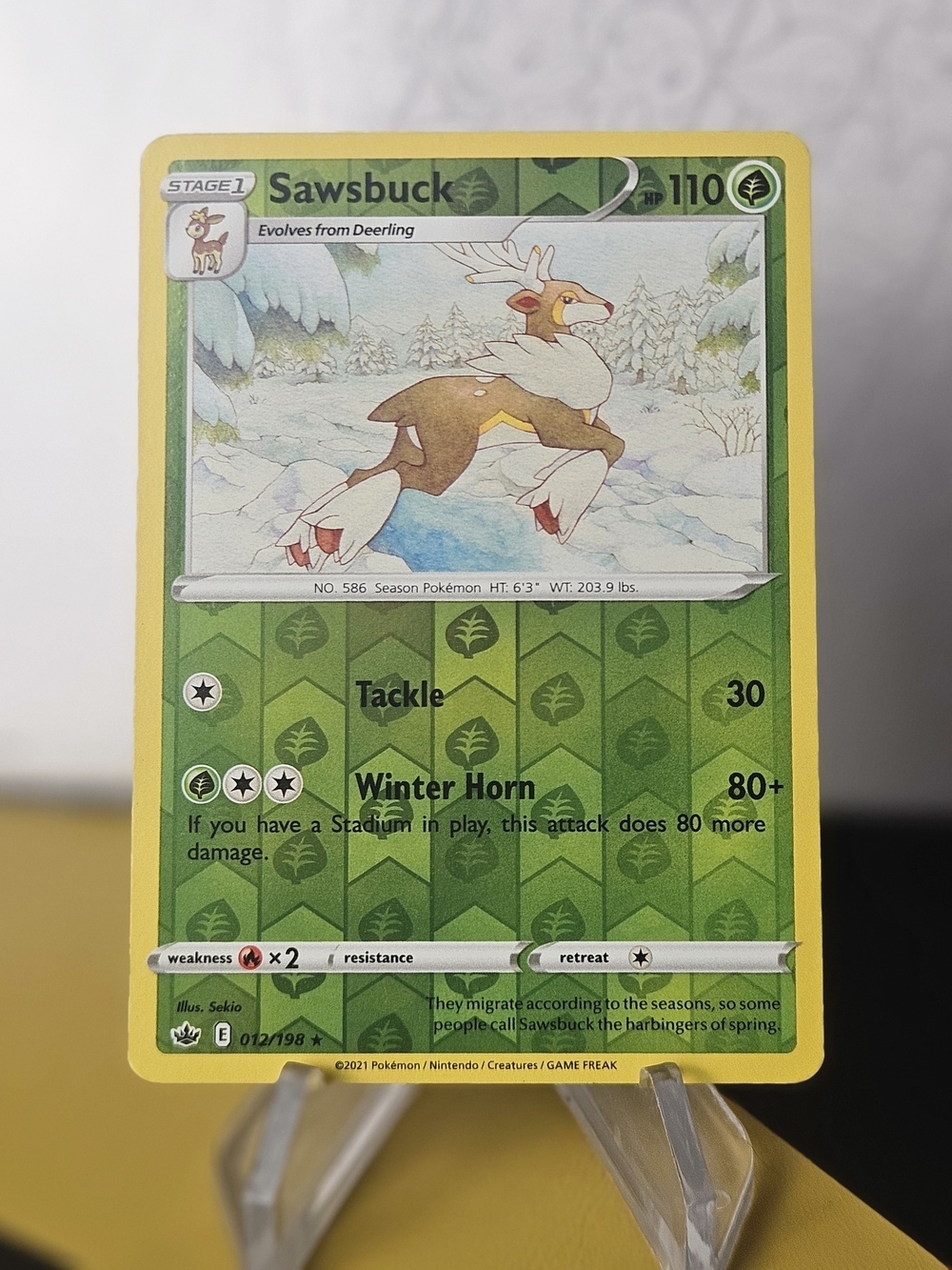 Sawsbuck 012/198 Pokemon TCG Reverse Holo Rare
